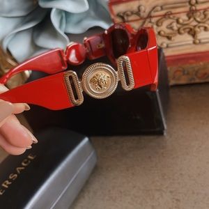 Versace red sunglasses. authentic.